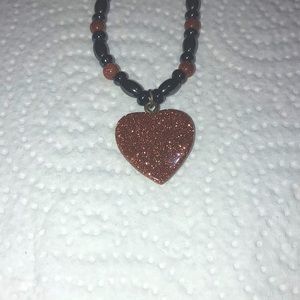 Goldstone Heart necklace